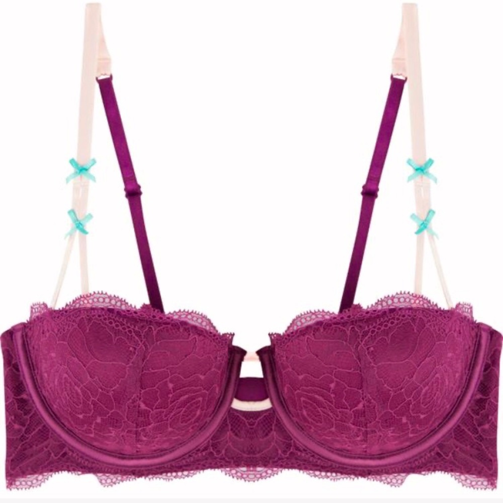 Heidi Klum Intimates Magenta & Pink Balconnet Bra